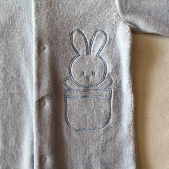 United Colors of Benetton Blue Bunny Sleepsuit 3-6 Months NWOT - Picture 3 of 10